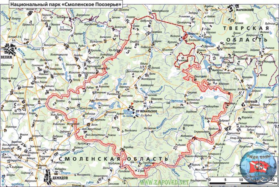 Смоленск рай озеро карта